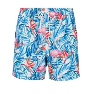RING OF FIRE Men's Tropical Ocean Pool Shorts Size‎ Medium EUC